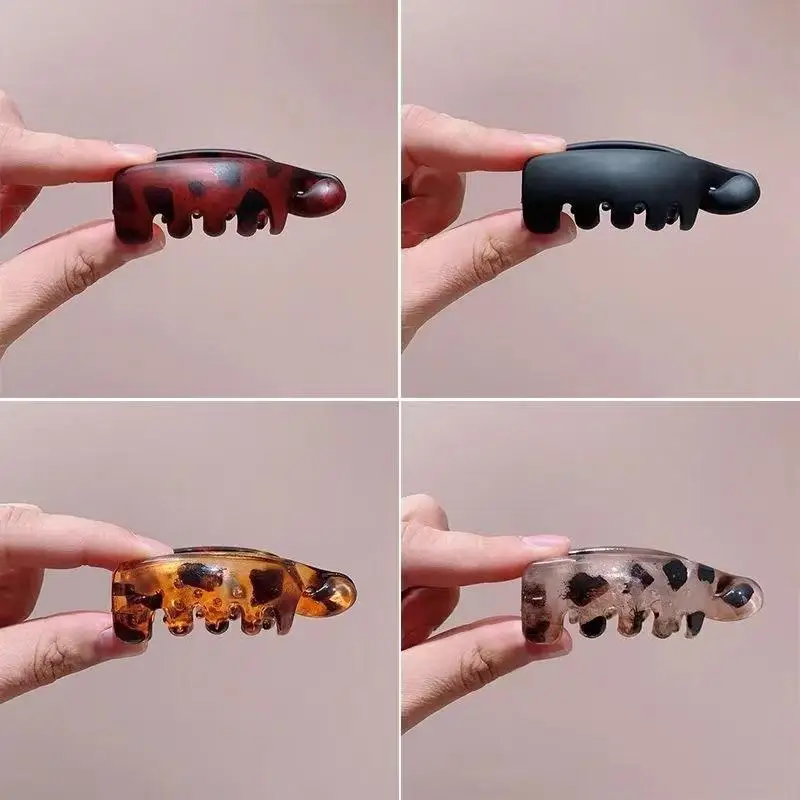 4 Stück Bananenklammern, kleine Größe, vertikale Klammern für Frauen, elegante Haarnadeln für hohe Pferdeschwänze, Twist-Clips, einfache Haaraccessoires – Detail 9
