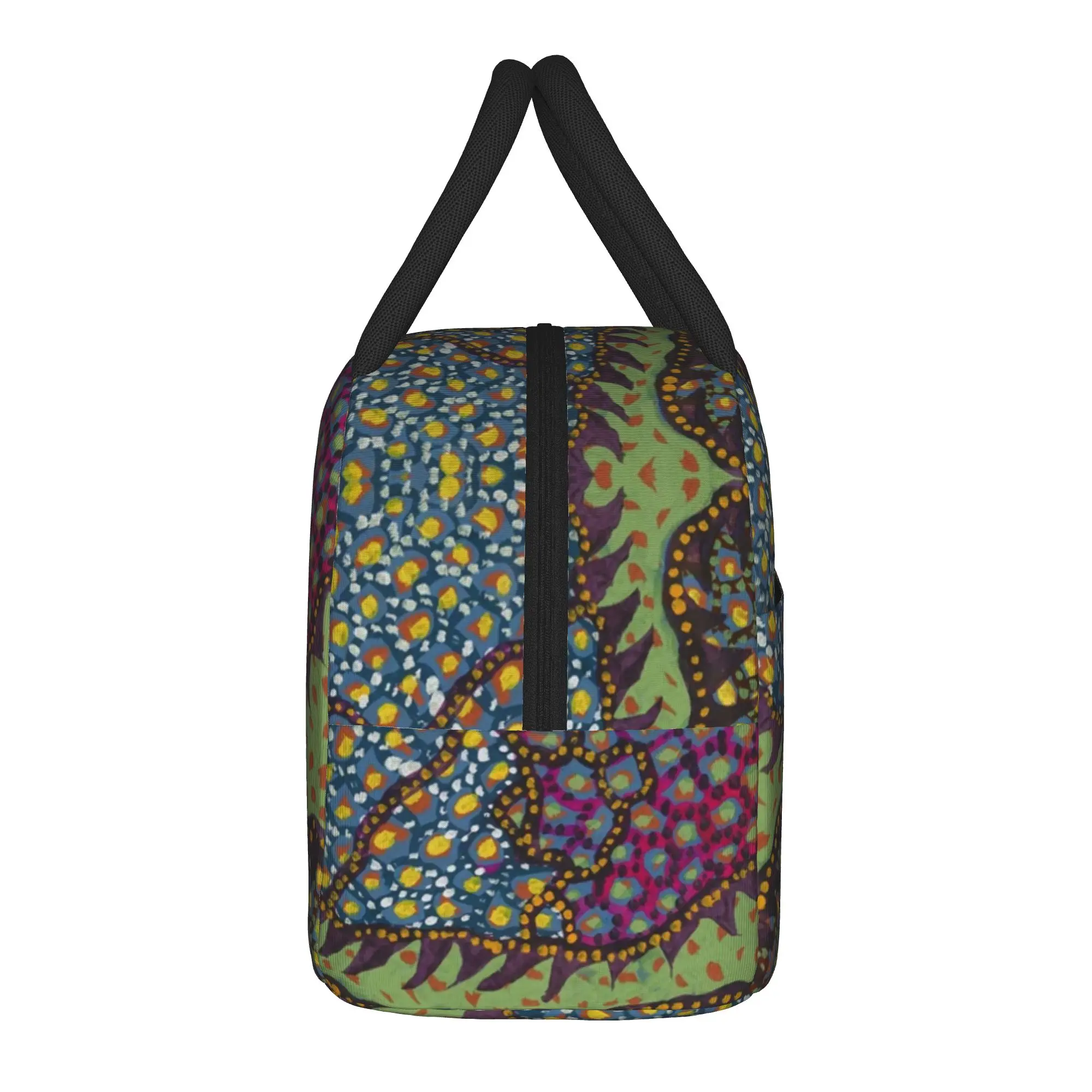 Yayoi Kusama Batik Pattern Insulated Lunch Bags Portable  Pumpkin Meal Container Cooler Bag Lunch Box Tote Bento Pouch
