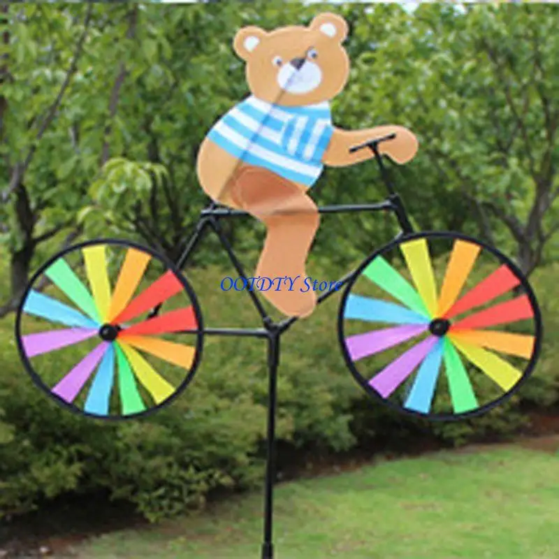 367A 3D Animal on Bike Windmill Gardening Baby Gifts Baby Shower Party Decoration