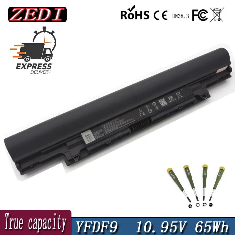 ZEDI 11.1V 65Wh YFDF9 NEW Laptop Battery for Dell Latitude E3340 3340 3350 V131 Generation 2 ge2 5MTD8 7WV3V H4PJP