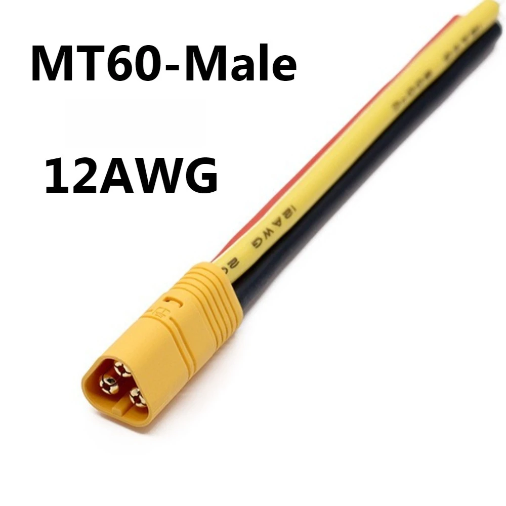 1PCS MT60 Male Female 3 Phase 3 Pole Connector RC Model Motor ESC Plug Extension Cable Plug Motor Power Extension Cord