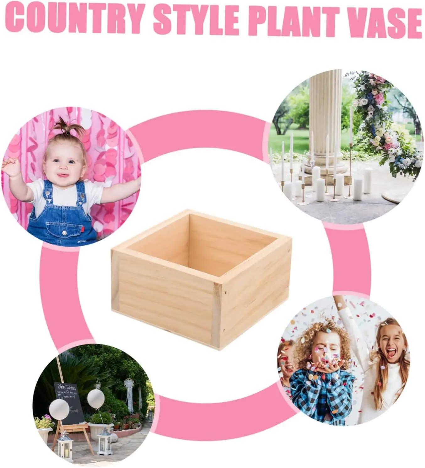 wooden desktop storage box, open-top sundry organizer, uncovered wooden storage case minimalist jewelry storage box