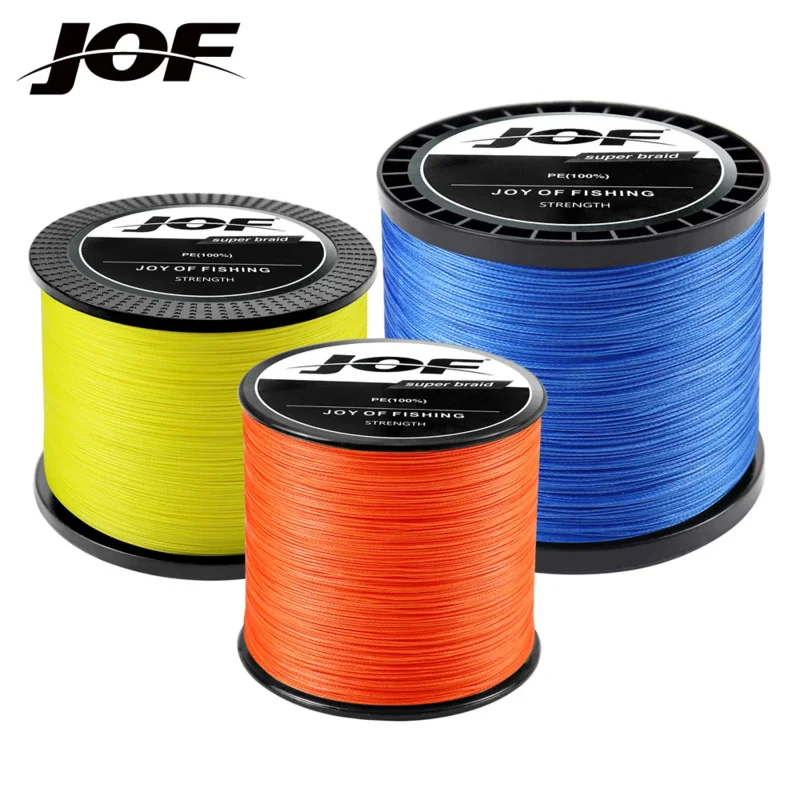 JOF 4 Braided Fishing Line Length:300m 500m 1000m Diameter:0.1mm-0.50mm,size:10-82lb Japan PE braided line Floating Line