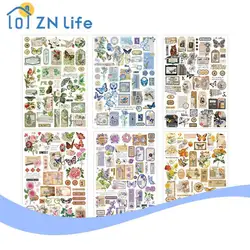 Card Lover Butterfly Garden Series Japanese Paper Stickers Vintage Journal Stickers Washi Paper Sticker Ins Material Stickers