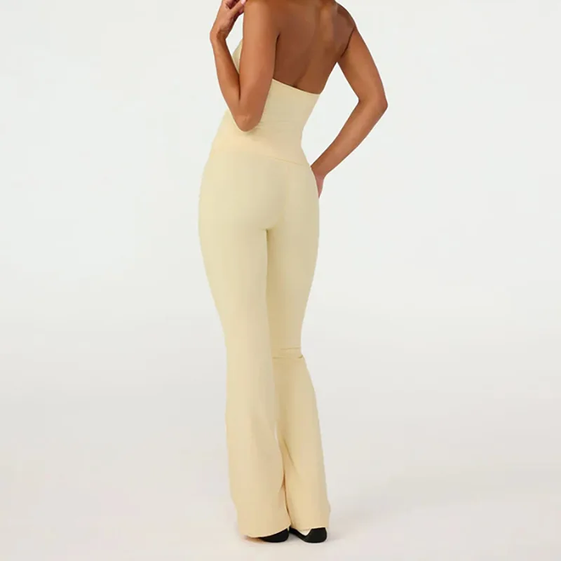 Solid Color Tight and Sexy Style Wide Leg Pants with Raised Hips and High Waist To Show Off The Figure, Comfortable for Women