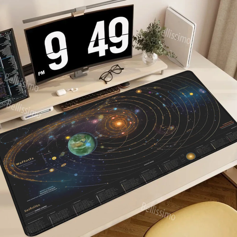 Milky Way Galaxy mouse pad Large Desk Mat For Games 900x400 Office Accessories Desk Protector Professional Speed mousepad Gamer