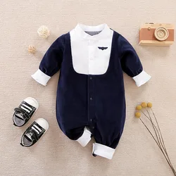 Newborn Baby Romper  Gentleman Onesies Sleeveless Jumpsuit Toddler Infant Clothes Boss Baby Outfit 0-18Months