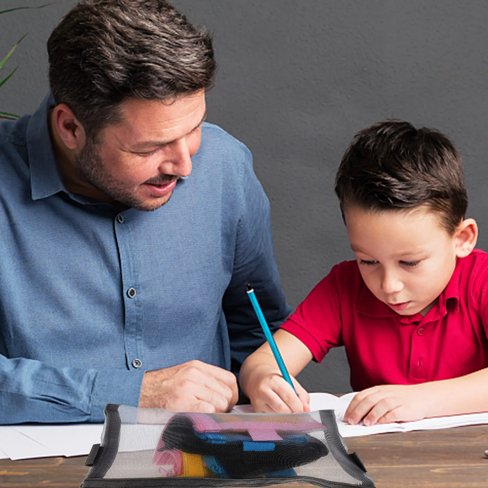 

5Pcs Pencil Bags Large Capacity Portable Stationery Organizer Pencil Case Pen Storage Pouch for Students Teachers Office Use