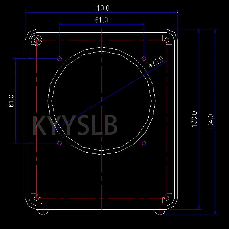 KYYSLB 3인치 알루미늄 합금 풀 레인지 스피커, 전체 알루미늄 쉘, 컴퓨터 스피커, HIFI 스피커, A3