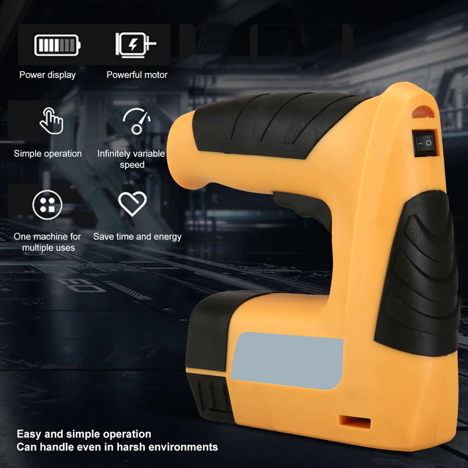 4.2V/2000mAh USB Rechargeable Nail Gun Portable Straight Square Nail Electric Nailer Staples Guns Hand Woodworking Tools