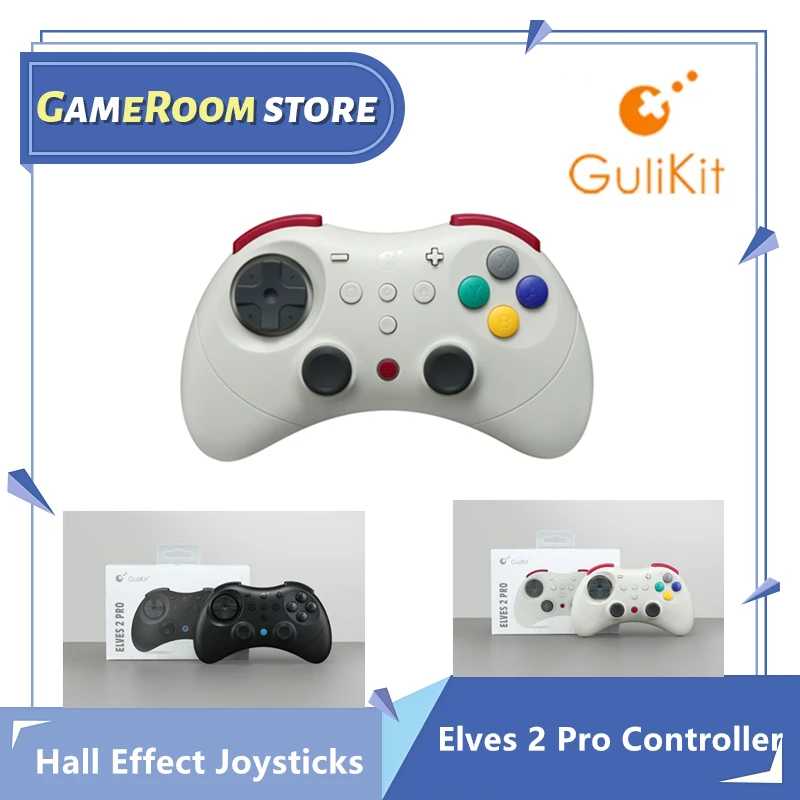 

GuliKit Elves 2 Pro Controller Hall Effect JoystiGuliKit Elves 2 Pro Wireless Gaming Controller for Switch,Windows,iOS & Android