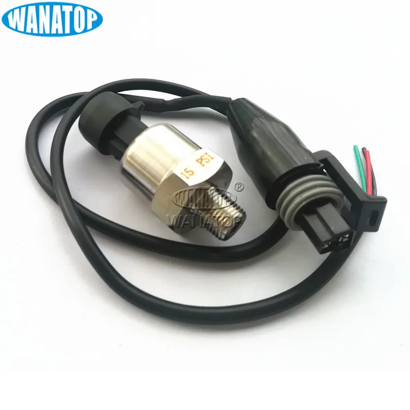 1/8NPT Paslanmaz Basınç Dönüştürücü Gönderici Sensörü 15 PSI A/C Hava Kompresörü Basınç Sensörü 15PSI 5 V