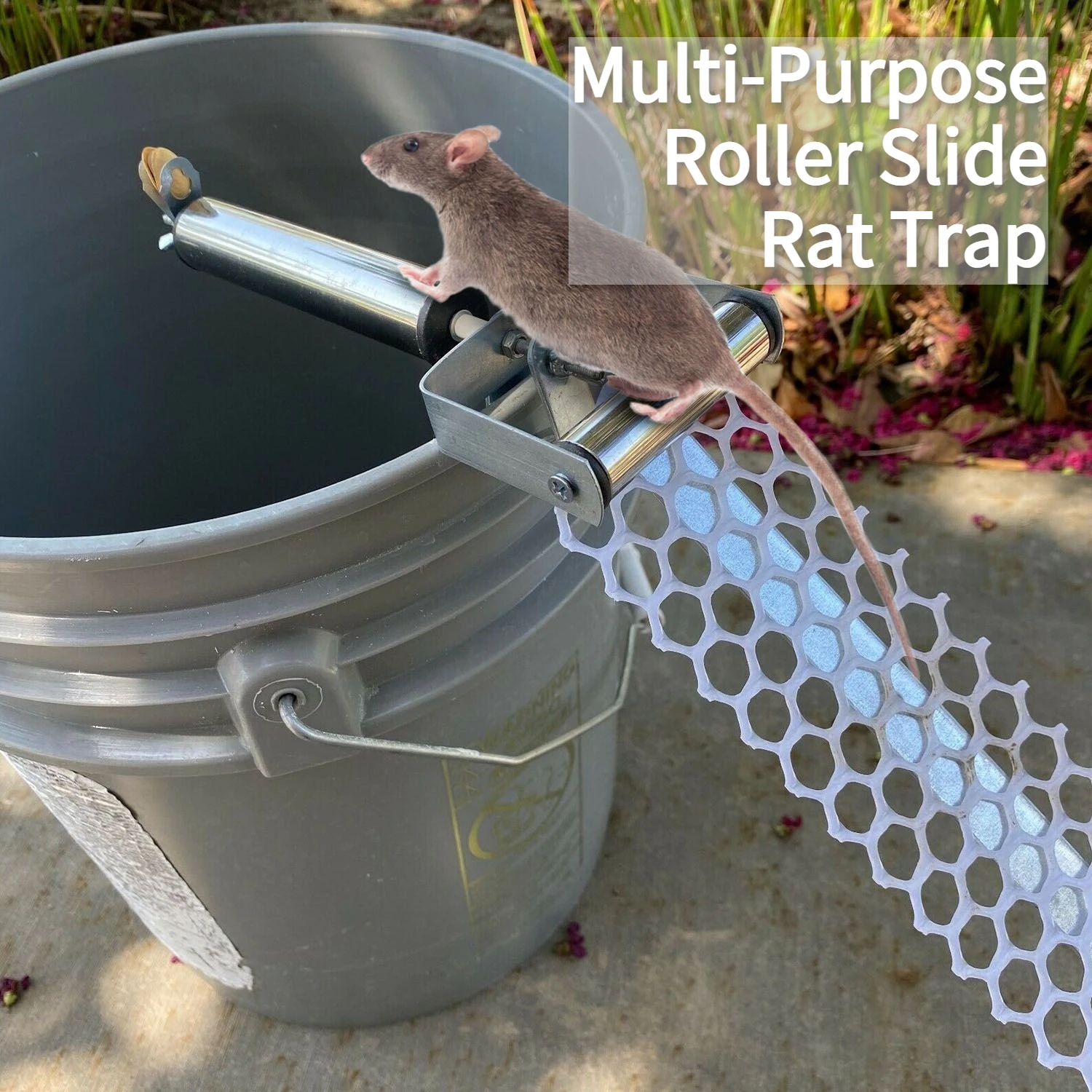 Multi-Purpose Roller Slide Rat Trap, Rolling Log Mouse Catcher, Reusable Creative Mousetrap, Household Rodent Control, 1 Piece