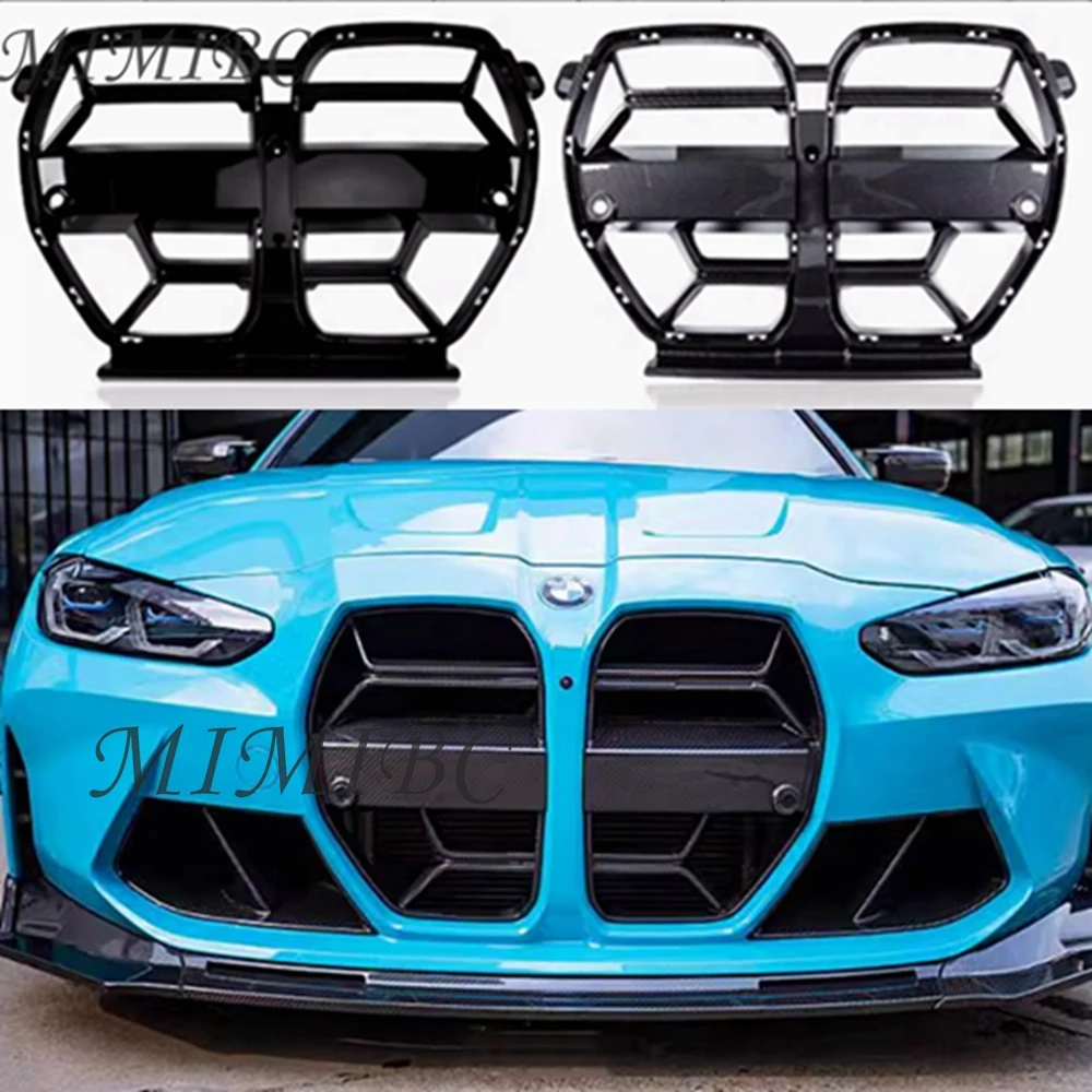 Dry Carbon Fiber Car Front Bumper Kidney Grille Grill Auto Racing Grid For BMW 3 Series G80 M3 4 Series G82 G83 M4 2021-IN