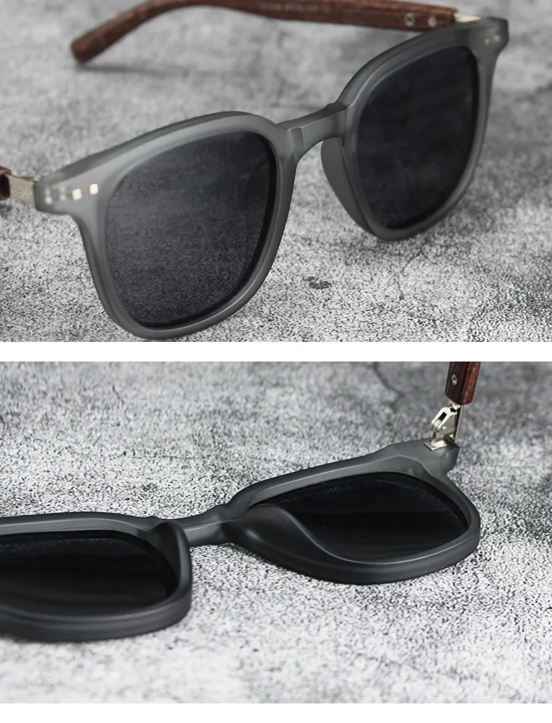 Neue Ankunft Männer Vintage Holzrahmen Sonnenbrille Klassische Marke Sonnenbrille Beschichtung Objektiv Fahren Brillen für Männer/frauen – Detail 2