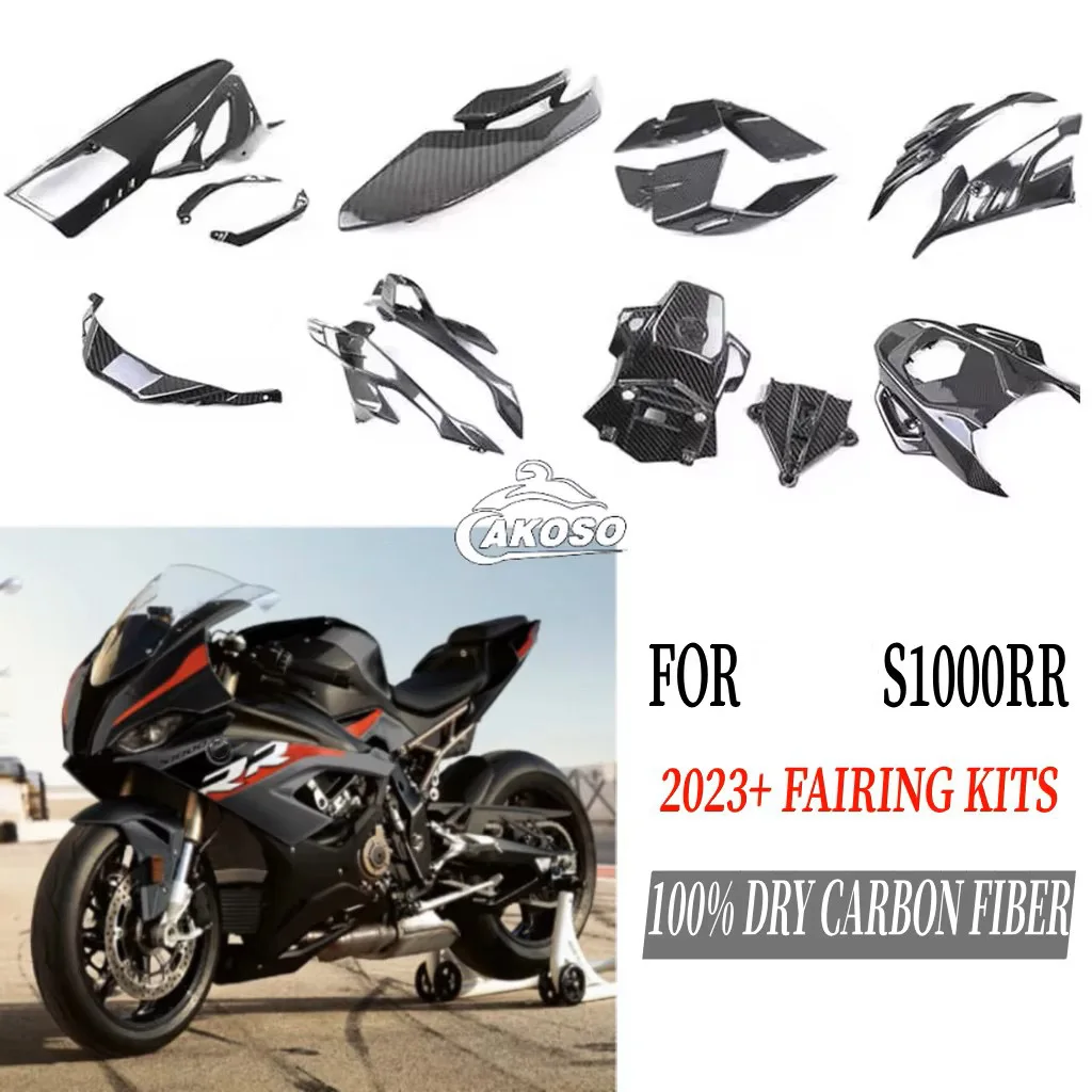 

For BMW S1000RR 2023 2024 Carbon Fiber Fairings Body Kit Motorcycle Accessories Modified Parts 100% Dry Carbon