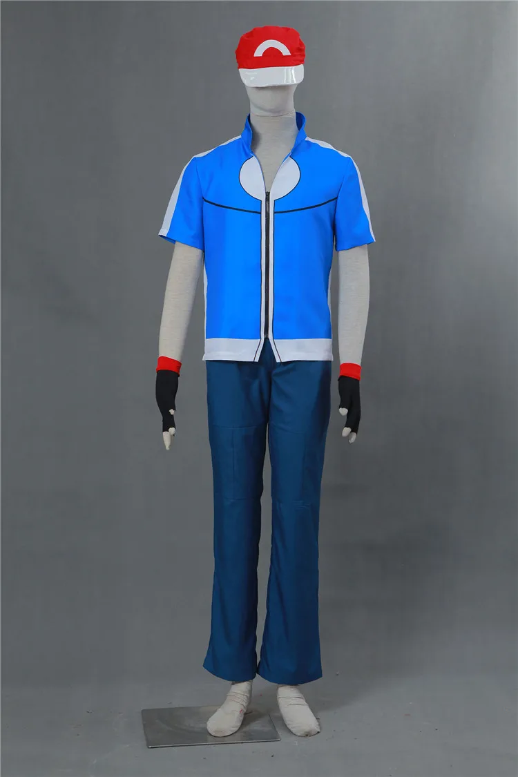 Ash Ketchum Cosplay Costume Carnival Halloween Christmas New Year Party Adult Kid Customized