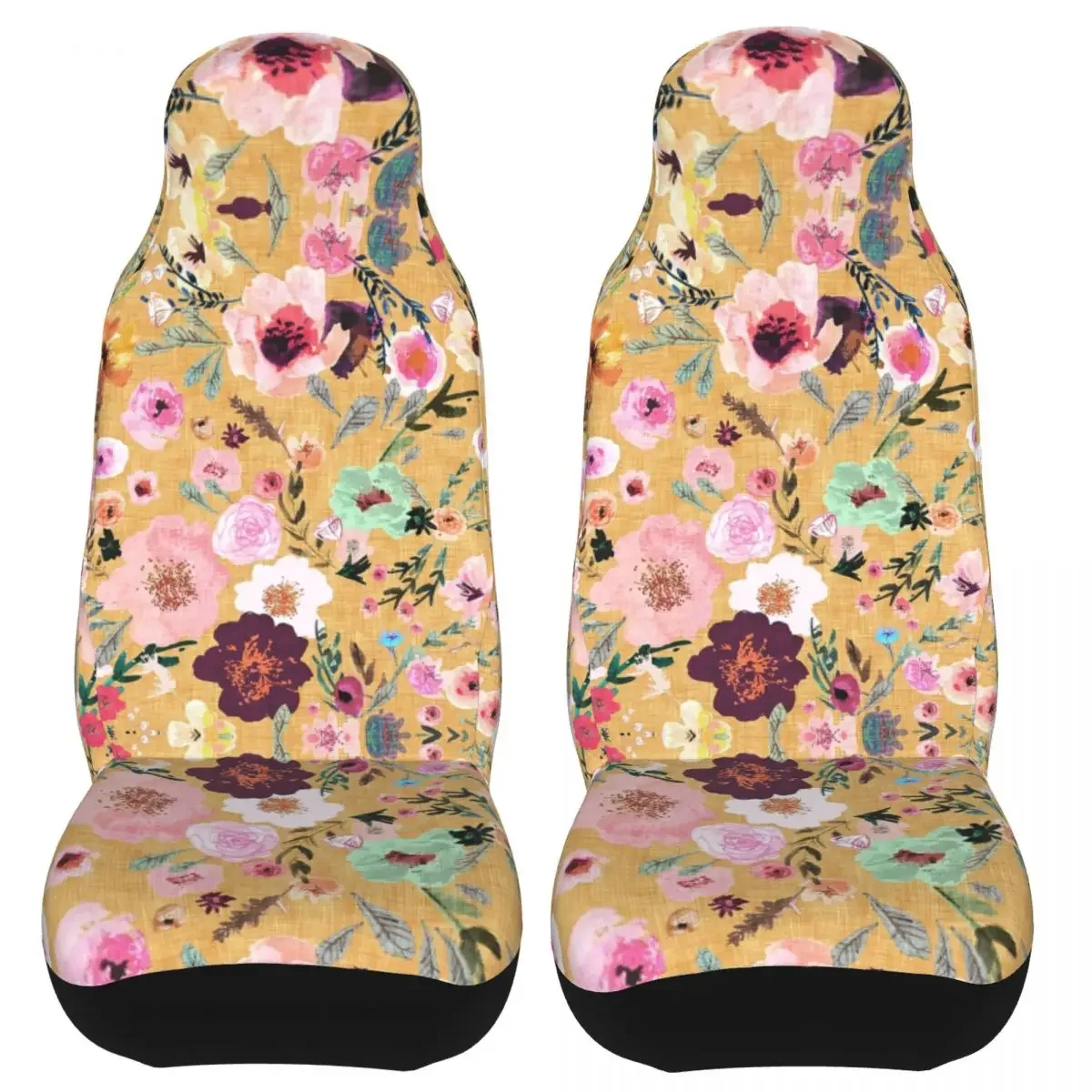 Burst Into Bloom Universal Car Seat Cover Off-Road Suitable For All Kinds Models Floral Flower Seat Cushion/Cover Fiber Fishing