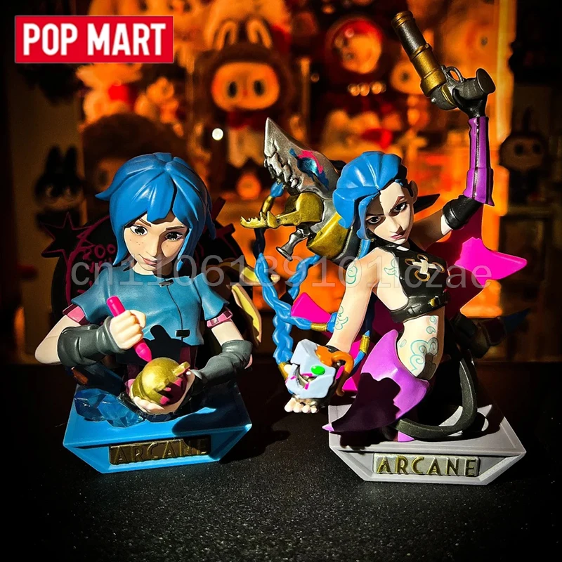 

POP MART League Of Legends Arcane Series 1 Blind Box Collectible Bust Figures Desktop Decor Ornament Gift For Anime Game Fans