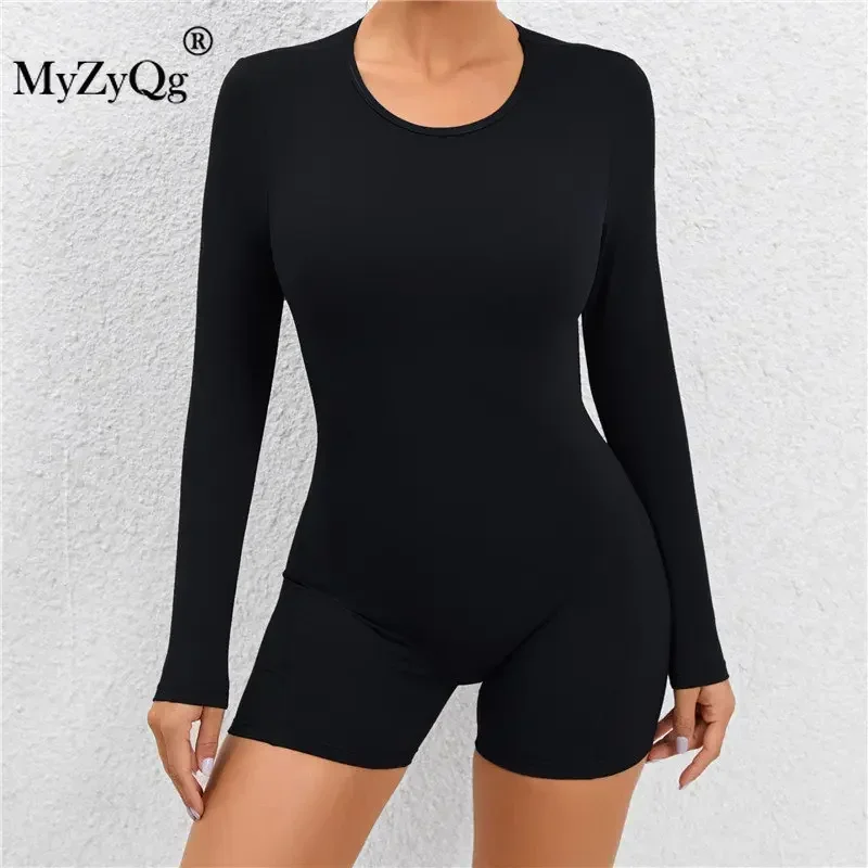 MyZyQg-Combishort moulant dos nu pour femme, tenue une pièce sexy, sans coussinets, haute élasticité, sport, beauté, dos, yoga, fitness