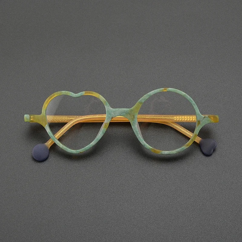 Eyeglass Frames Unique Vinatge Acetate Multicolor Glasses Frame Heart-shaped Sweet and Cute Fashion Niche Optical Glasses Frames