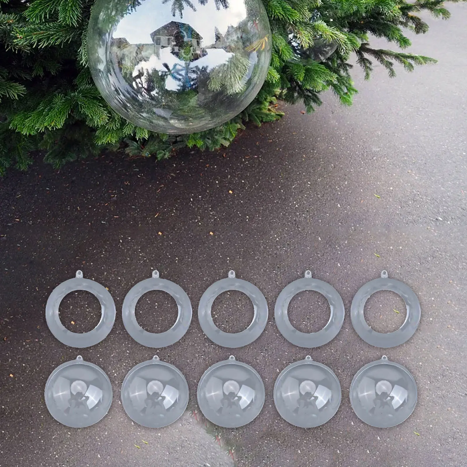 

Заполняемые открытые шары DIY ремесленные украшения ремесленные проекты многоразовые украшения персонализированные поделки на Новый год