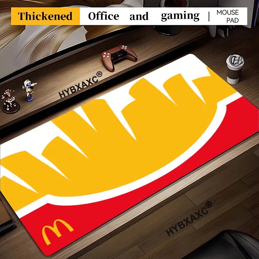 

HYBXAXC HD Famous Popular Brand M-MCDONALD Mouse Pad Large Thick Desk Pad Stitched Edges Gaming Mouse Mat for PC