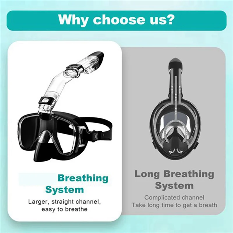 

2525+ Diving Mask Anti-Fog Snorkel Mask Set with Full Dry for Free Swimming Professional Snorkeling Gear Adult Kids