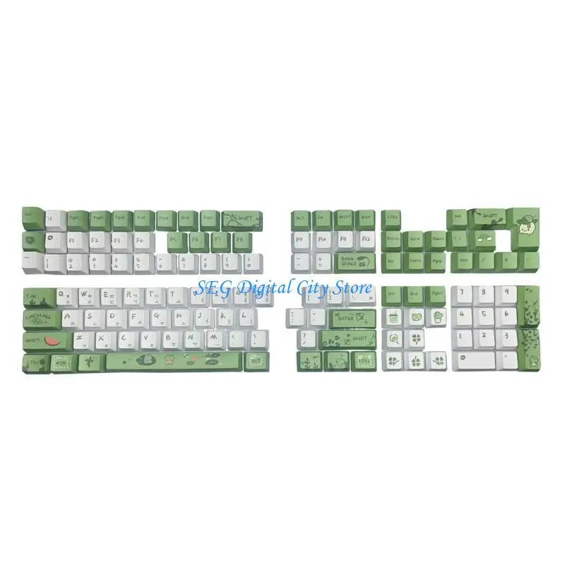 U75B Frogs Themed Korean Keycap Set for 75 98 104 108 Mechanical Keyboards XDA OEM