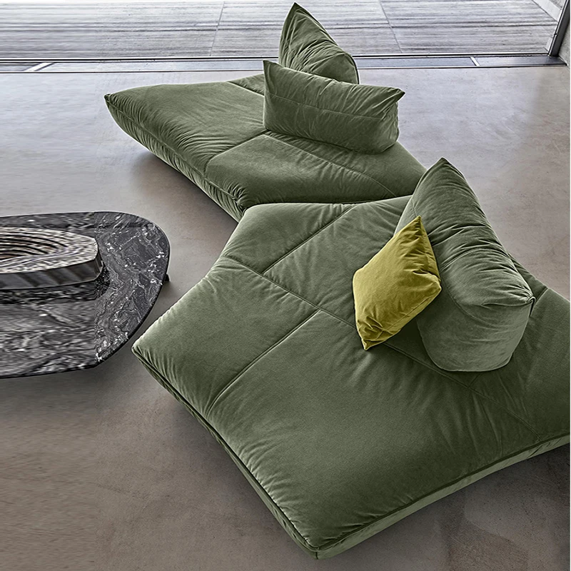 Italian light luxury special-shaped combination simple fabric sofa