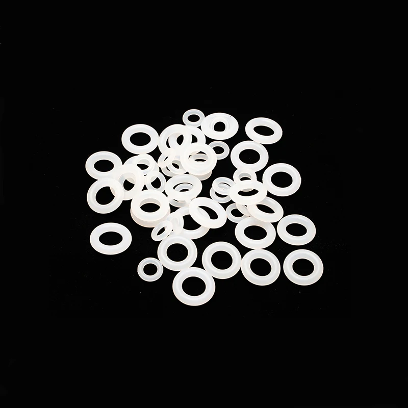 Fotografia 7: Anel de Vedação de Silicone de Grau Alimentício Resistente ao Calor, CS 2.62mm, Anel de Borracha VMQ Branco/Vermelho, Espessura 2.62, ID 2.84-228.27mm