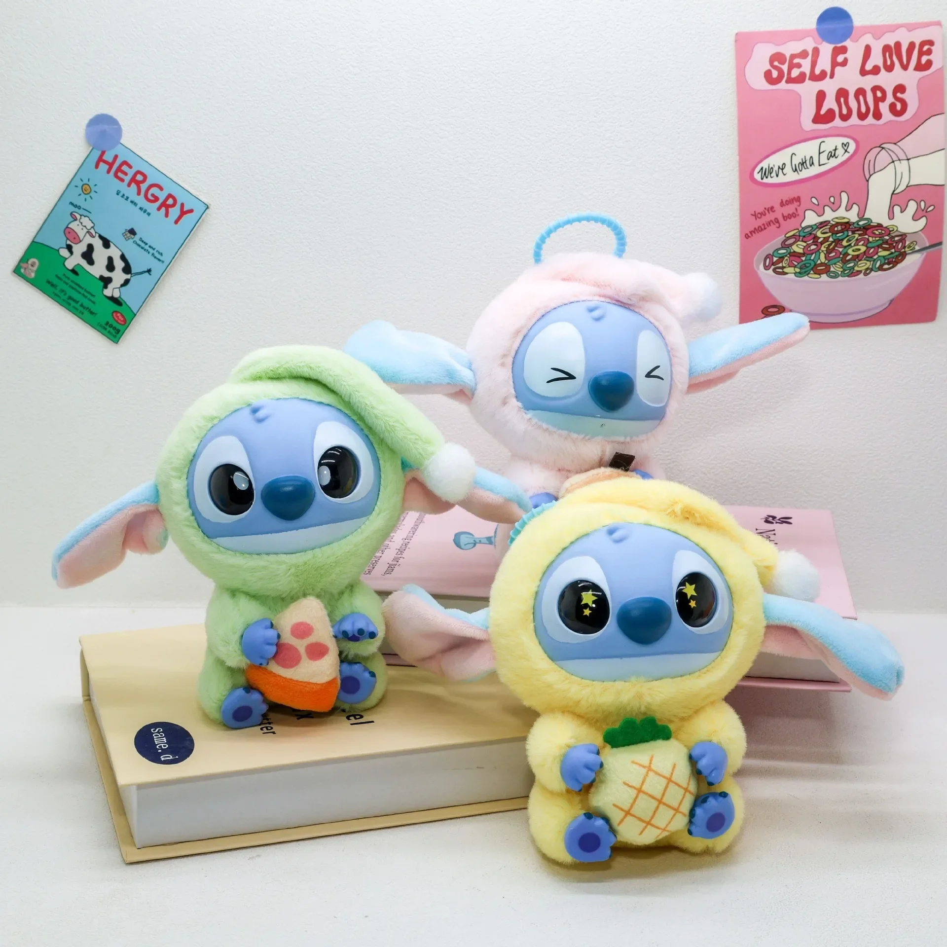 

Stitch Gotta Eat Series слепая коробка плюшевая кукла виниловая фигурка милый орнамент сумка аксессуар Kawaii Stitch Коллекционная игрушка