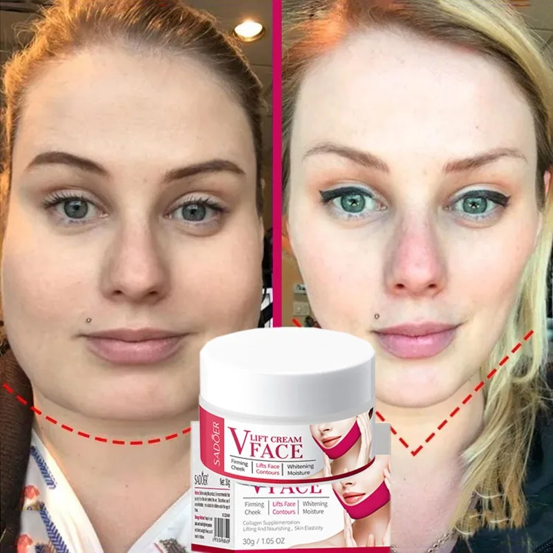 

V-Shape Face Slimming Cream Effective Lift Up V Double Chin Cheek Slimming Firming Anti Wrinkle Shaping Massage Facial Skin Care