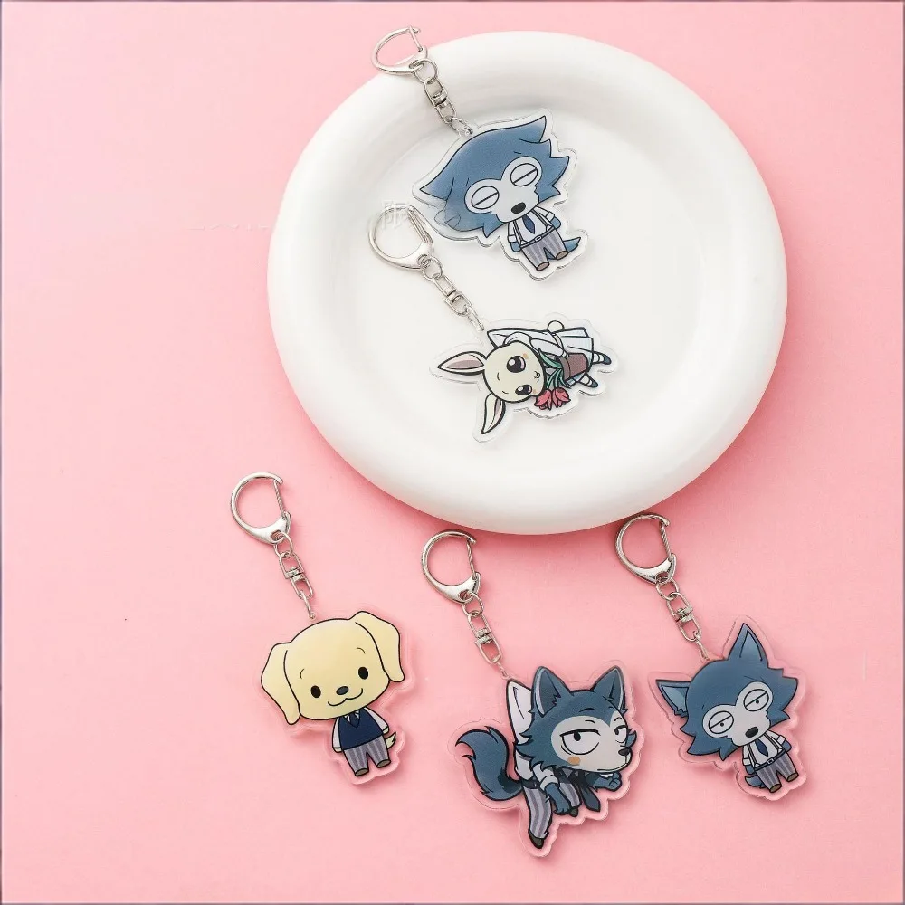 Portachiavi In Acrilico Anime Con Personaggio Legoshi Haru Louis, Ciondolo Cartone Animato, Versione Q, Figurina Carina, Regalo Per Fan-image