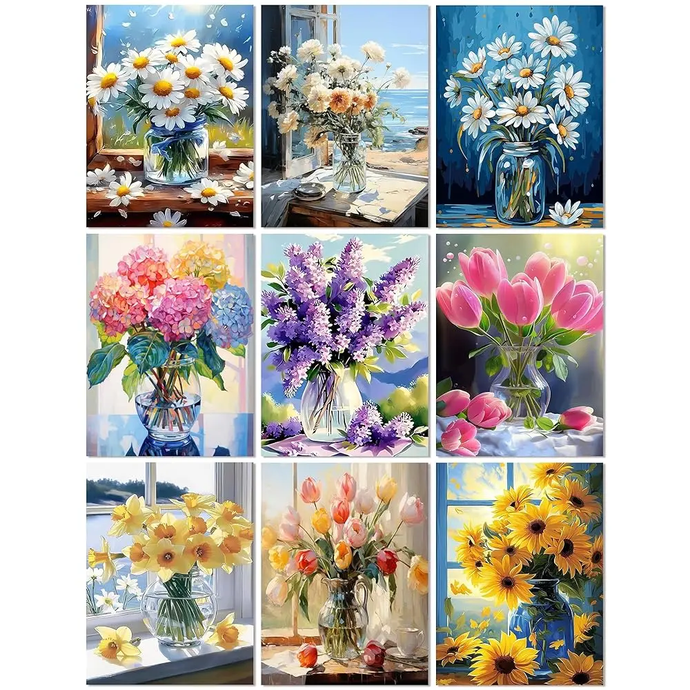 9 Pack Flowers Diam…