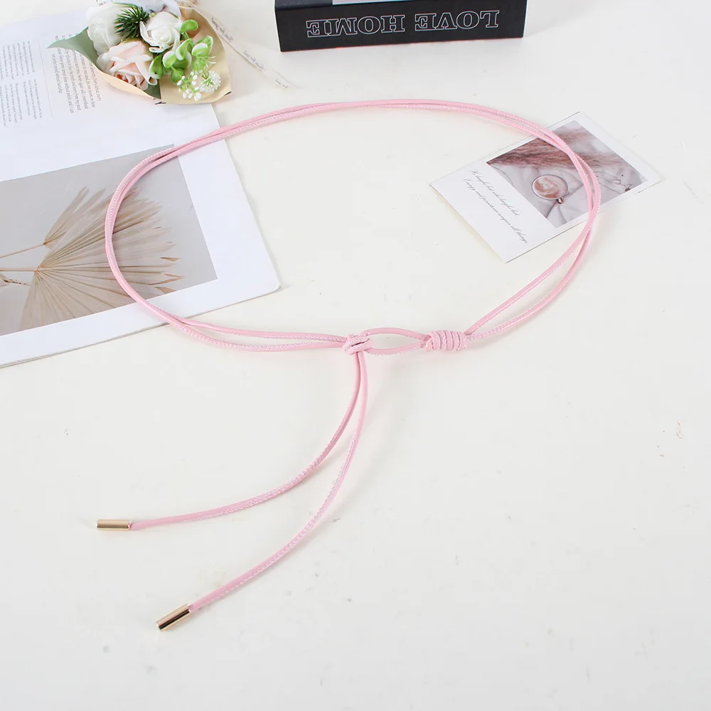 New Simple Soft Leather Rope Knot Belt Women's Skirt Summer Versatile Dress Belt Accessories Gift Wholesale