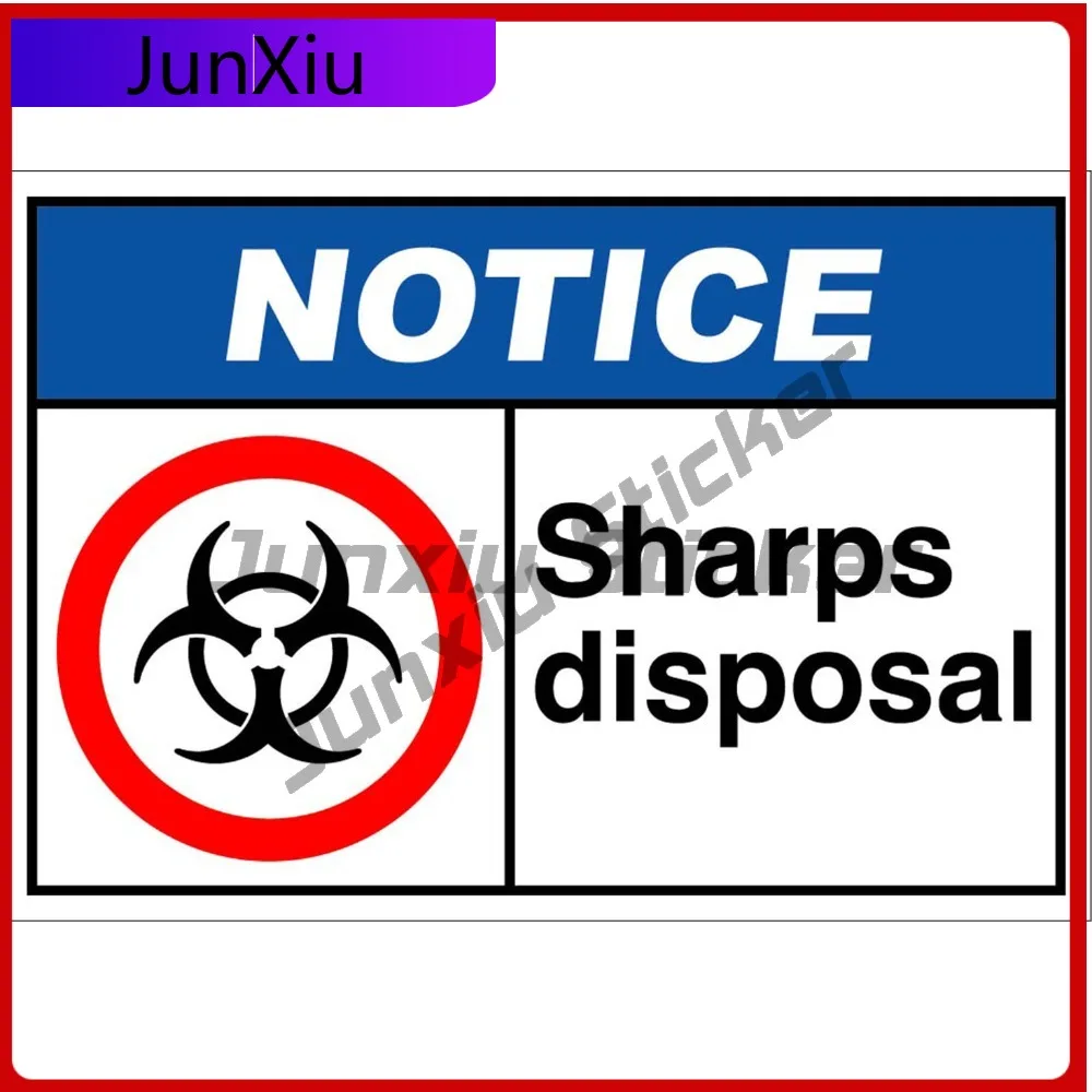

Sharps Disposal2 Notice Funny Top Quality Durable Stylish Motorcycle Decal Waterproof Vinyl Car Laptop Window Bumper Auto