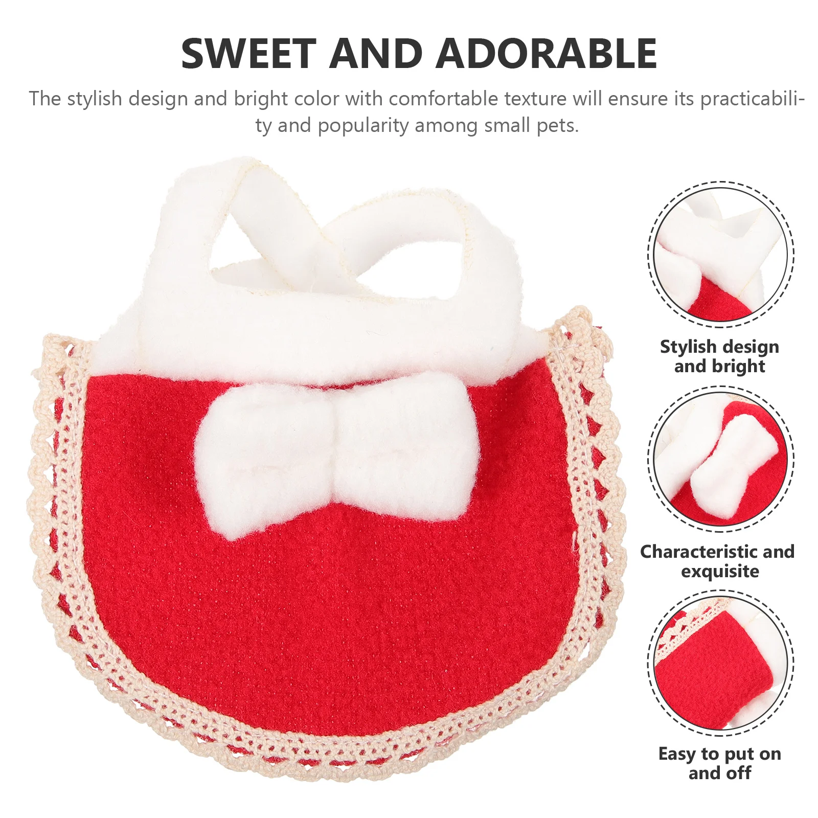 

Pet Cute Dress Red Size S Fashion Skirt Clothes for Hamster Squirrel Pig Special Occasion Photo Outdoor Walk Pet Dress