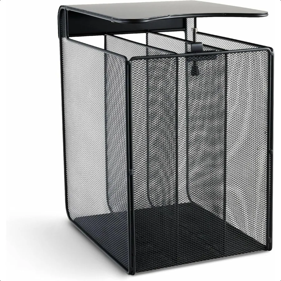 Organizador de mesa suspenso Safco Onyx com 3 bandejas verticais para armazenamento sob a mesa