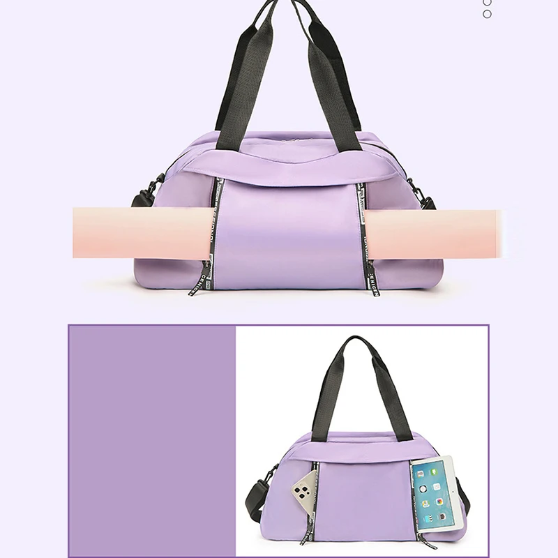 Borsa da viaggio di grande capacità borsa da Yoga sportiva borsa da Fitness a tracolla portatile impermeabile leggera moda donna