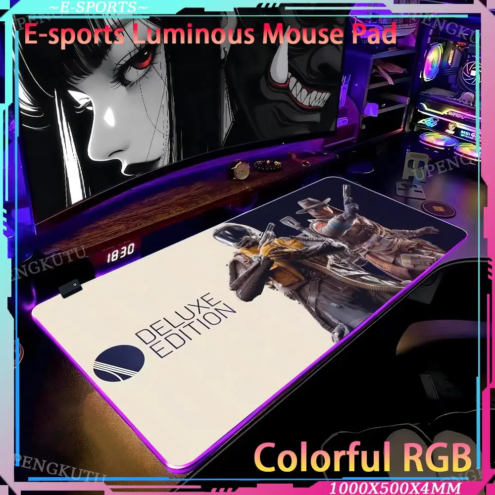 

XXL 900x400mm Gaming Mat Led Mousepad，Extended,Large RGB Mat,SoftPad,DeskMat,Glowing Pad Anime ARC Raiders Mouse Pad