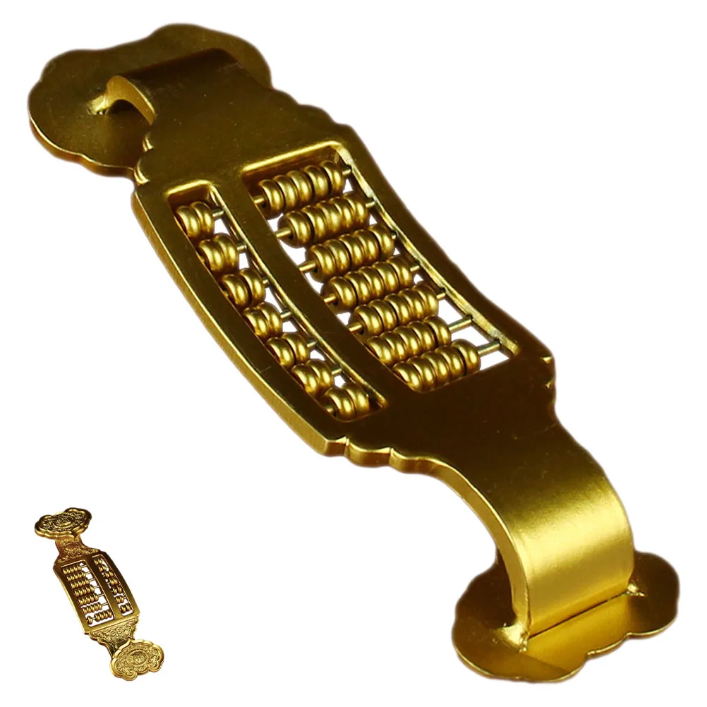 

Brass Copper Retro Office Home Desktop Ornament Office Abacus Ornament Fengshui Figurines Art Craft Mini ModelVintage