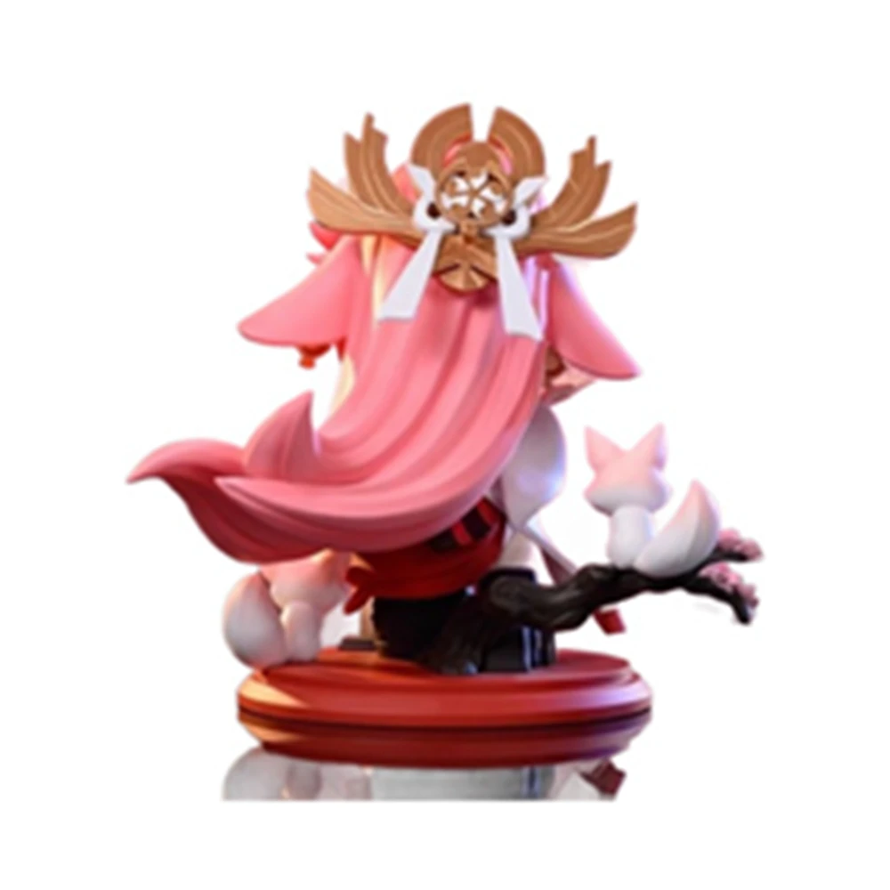 

16 см аниме игра Genshin Yae Miko фигурка Q версия милая модель игрушка подарочная коллекция фигурку ПВХ кукла