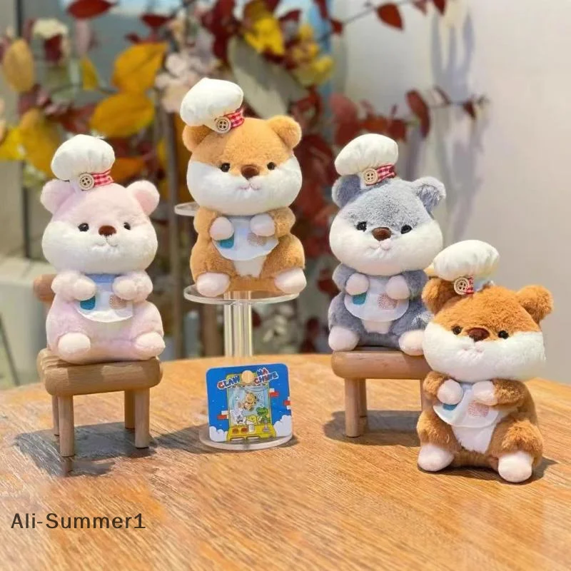 

Cute Chef Hat Hamster Plush Keychain Little Mouse Stuffed Doll Keyring Cartoon Plush Toys Backpack Hanging Decoration Bag Charm