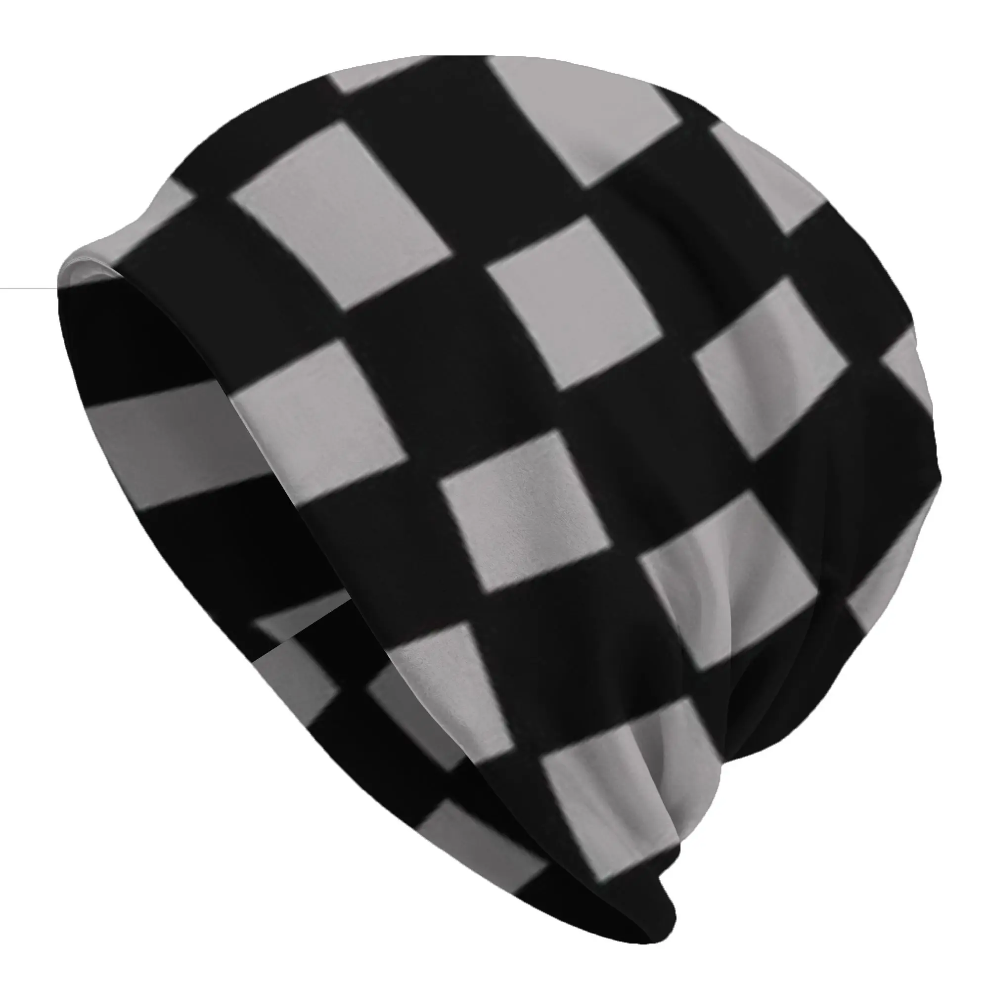 Bonnet Hats Checkerboard Men Women's Thin Hat Check Pattern (4) Street Style Cap Hip Hop Skullies Beanies Caps