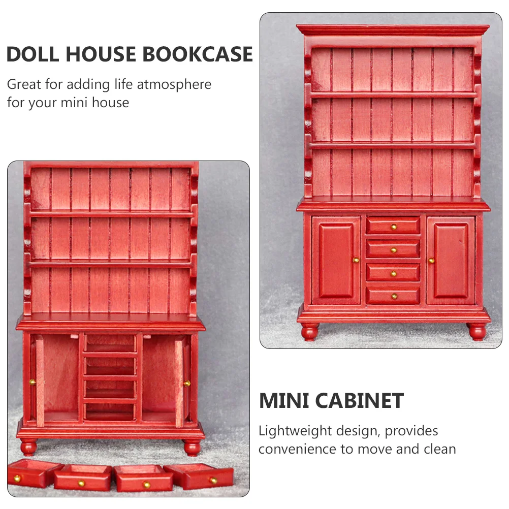 Estantería para niños, Mini armario Vertical, estantería, ropa, muebles de juguete, casa roja para niños