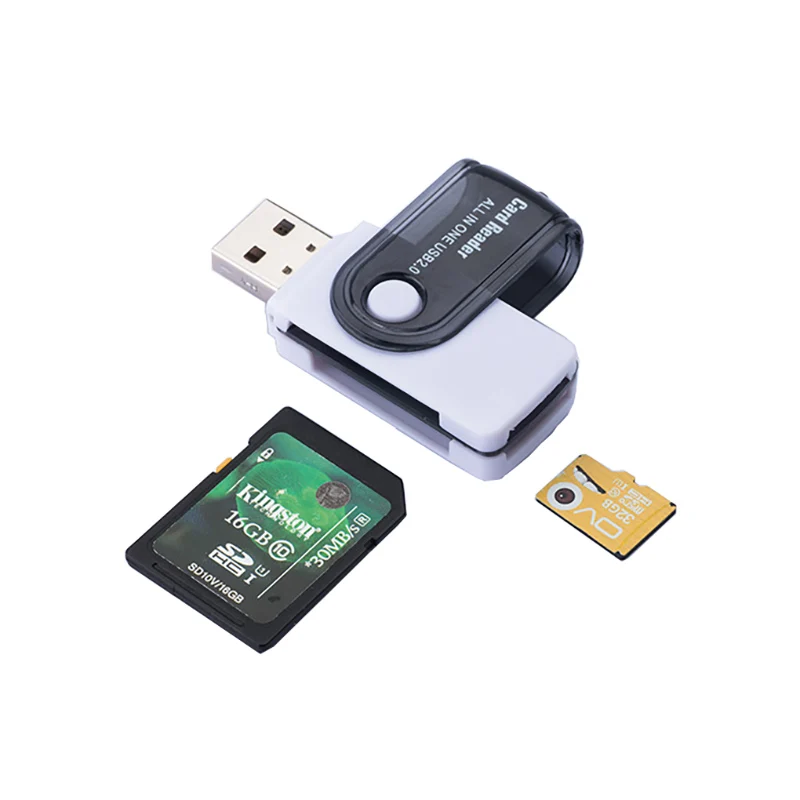 4 in 1 USB2.0Card Reader Laptop PC Camera MS PRO DUO SD MMC SDHC DV Micro SD TF Micro MS M2 Memory Card Viewer Writer for Macboo