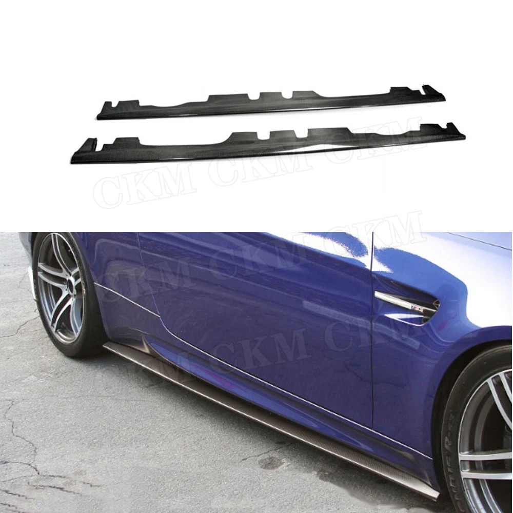 Carbon Fiber Side Skirts Door Aprons Cover For BMW 3 Series E92 E93 M3 2008-2013 side Bumper Sill Stripe Guard