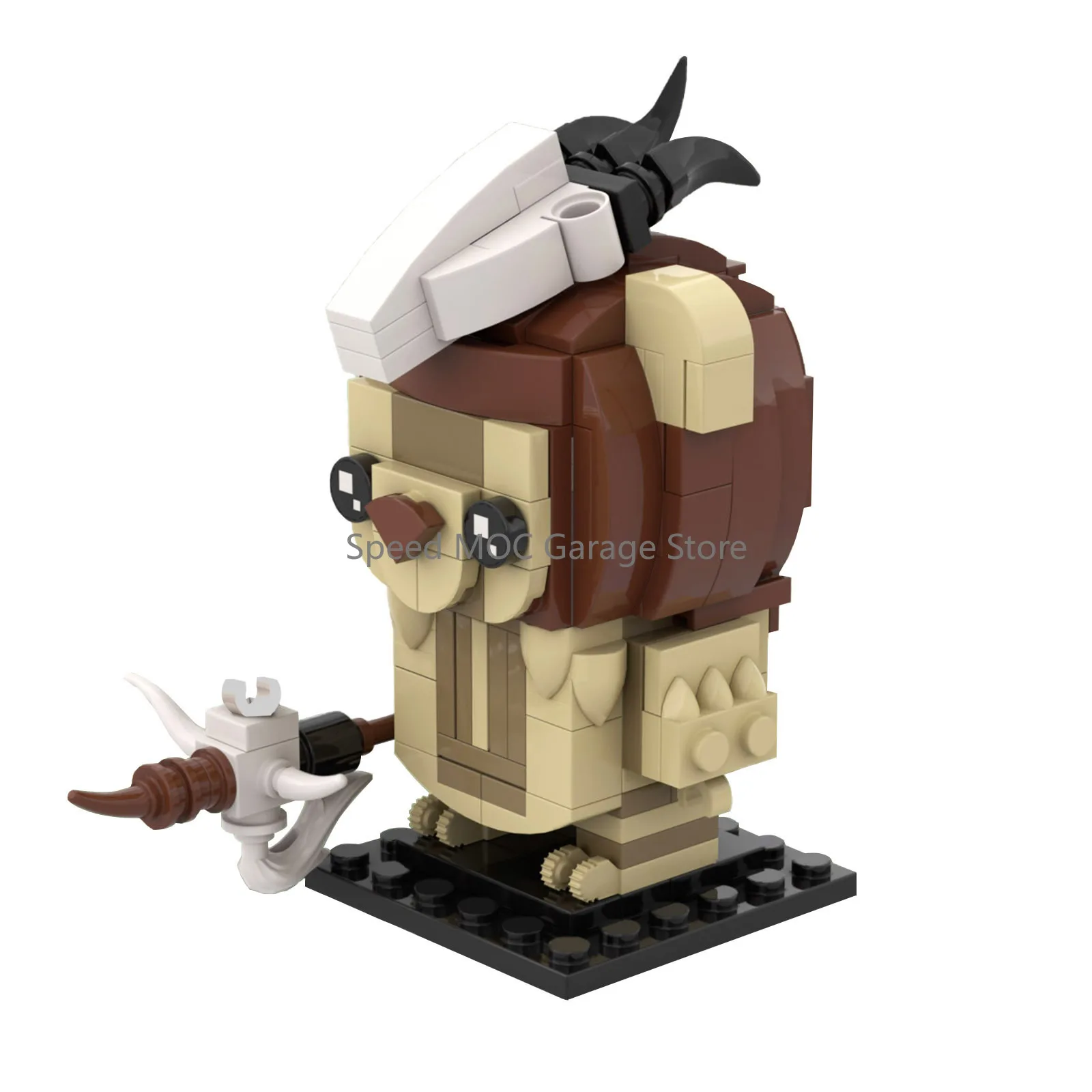 Forest Alien Shaman MOC Building Blocks Space War Tribal Character Model Interstellar Forest Warrior Bricks DIY Assemble