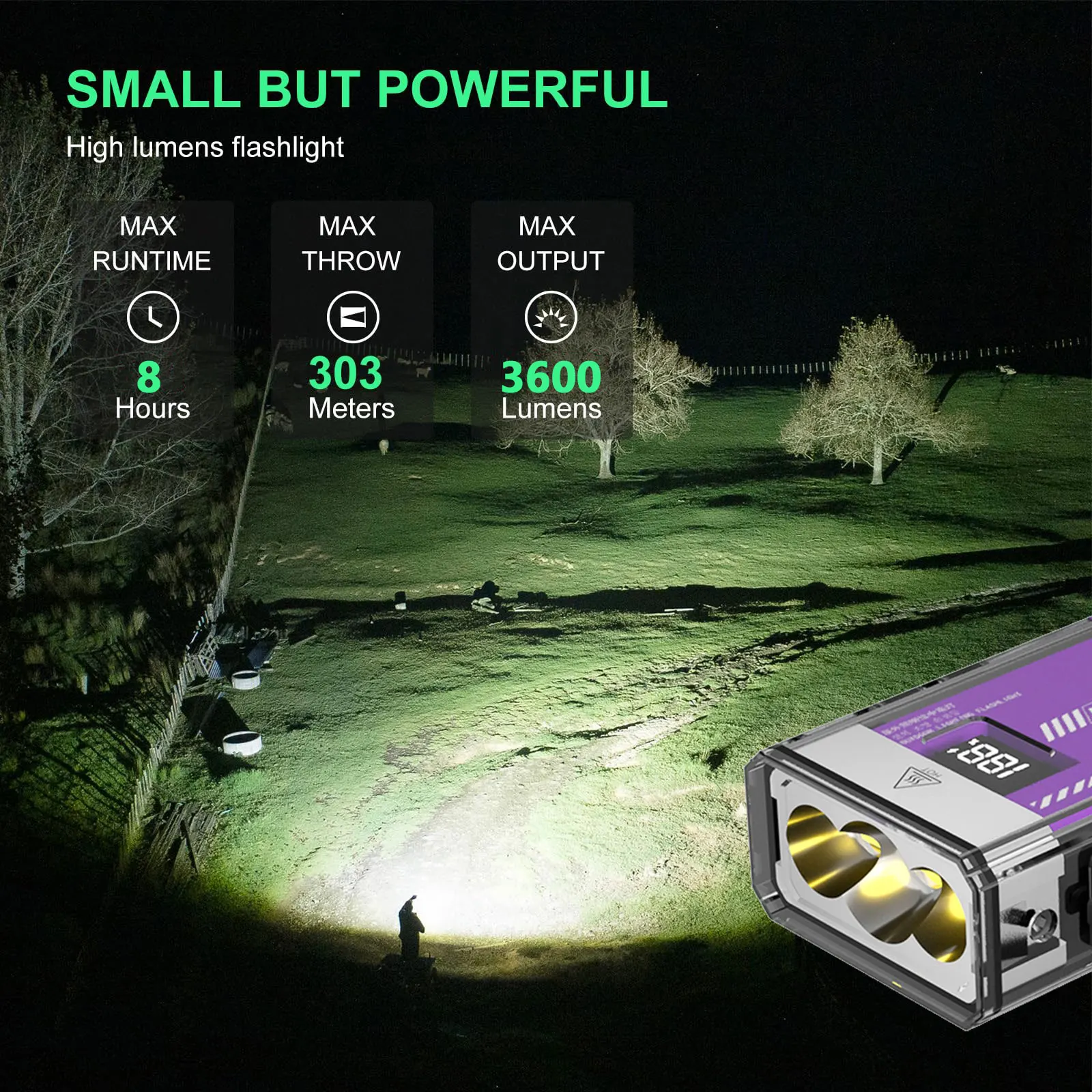 مصباح يدوي فائق سايبر برايت P50LED 4 في 1 مصباح عمل مع بنك طاقة مغناطيسي SOS ضوء طوارئ مقاوم للماء للسلامة الخارجية #4